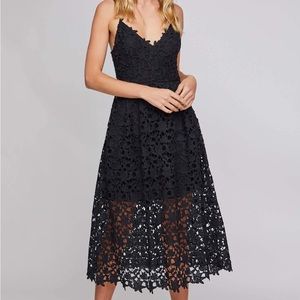 ASTR The Label Black Lace Midi Dress [XS]